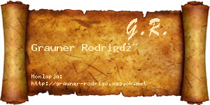 Grauner Rodrigó névjegykártya